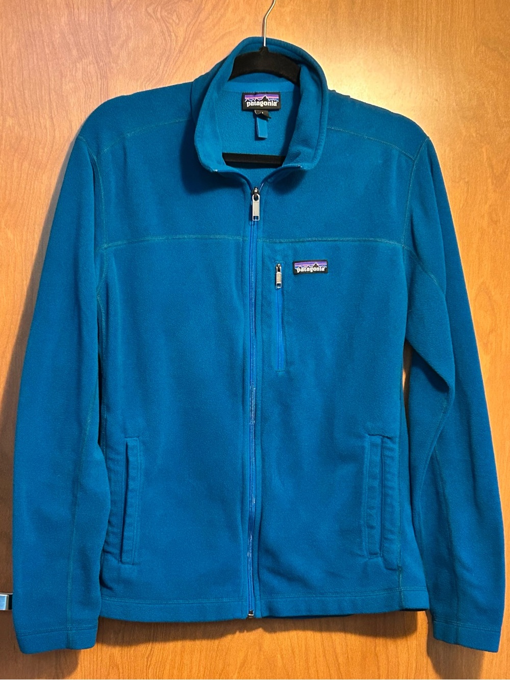 Vintage Patagonia Lightweight Full Zip Fleece Jacket Turquoise Blue - Size M